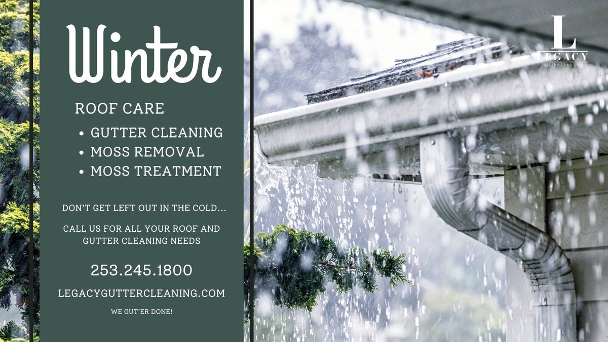LegacyGutter's tweet image. Don&apos;t Get Left Out in the Cold - Winter Roof Care

The cold &amp;amp; rainy season is upon us, now’s a great time to make sure your gutters clean in the winter &amp;amp; free of any debris that might cause costly damages to your roof.

Make sure to book your winter cleaning before the holidays!