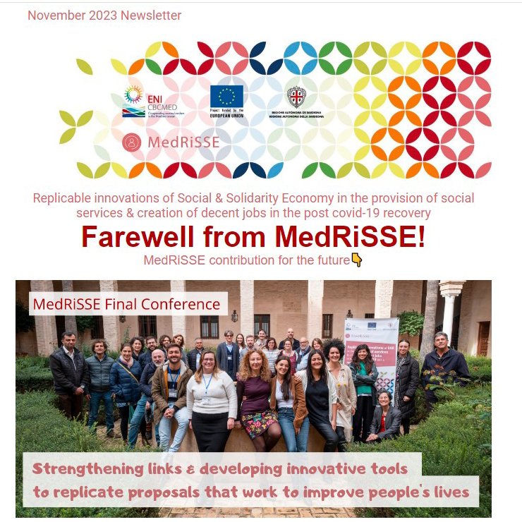 👋Farewell from MedRiSSE 😉 Enjoy our contributions to the future of the Mediterranean 👉 reading our last newsletter 🔗  t.ly/3WhYl

#GOMED #SSE #socialinnovation #replication