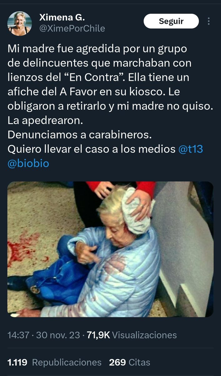 pablozeguel's tweet photo. Así funciona la campaña del terror y la desinformación. Fotografía de una abuela agredida por la Policía catalana en el referendum de 2017, usada para acusar a la gente que va en contra de la Constitución de los Repúblicanos.
Así es la ultraderecha

https://t.co/kxgb08ZohF https://t.co/IjHf2LVSl3