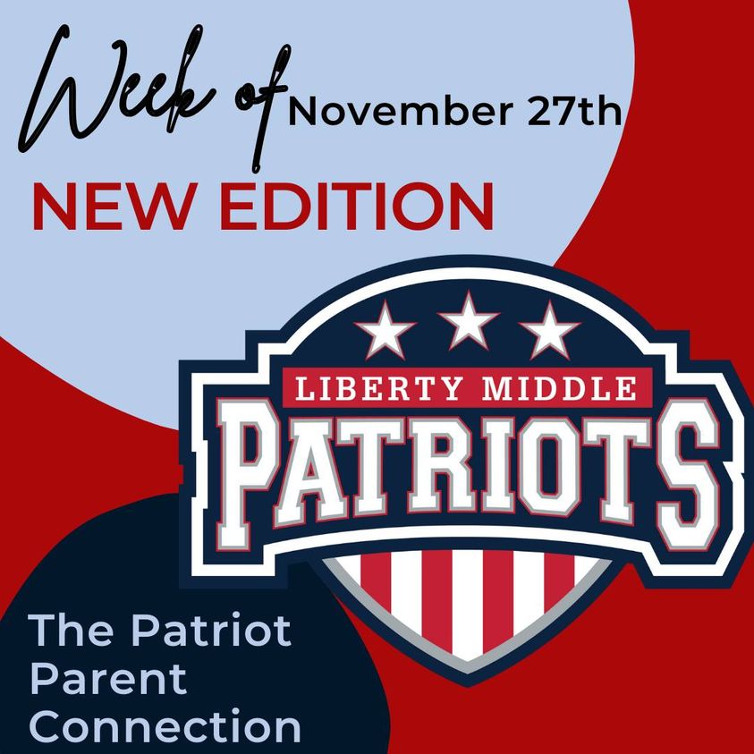 Dear Liberty Families,
Please see this week's edition of The Patriot Parent Connection here:
smore.com/zw1dy-the-patr…
Have a great week,
LMS Admin