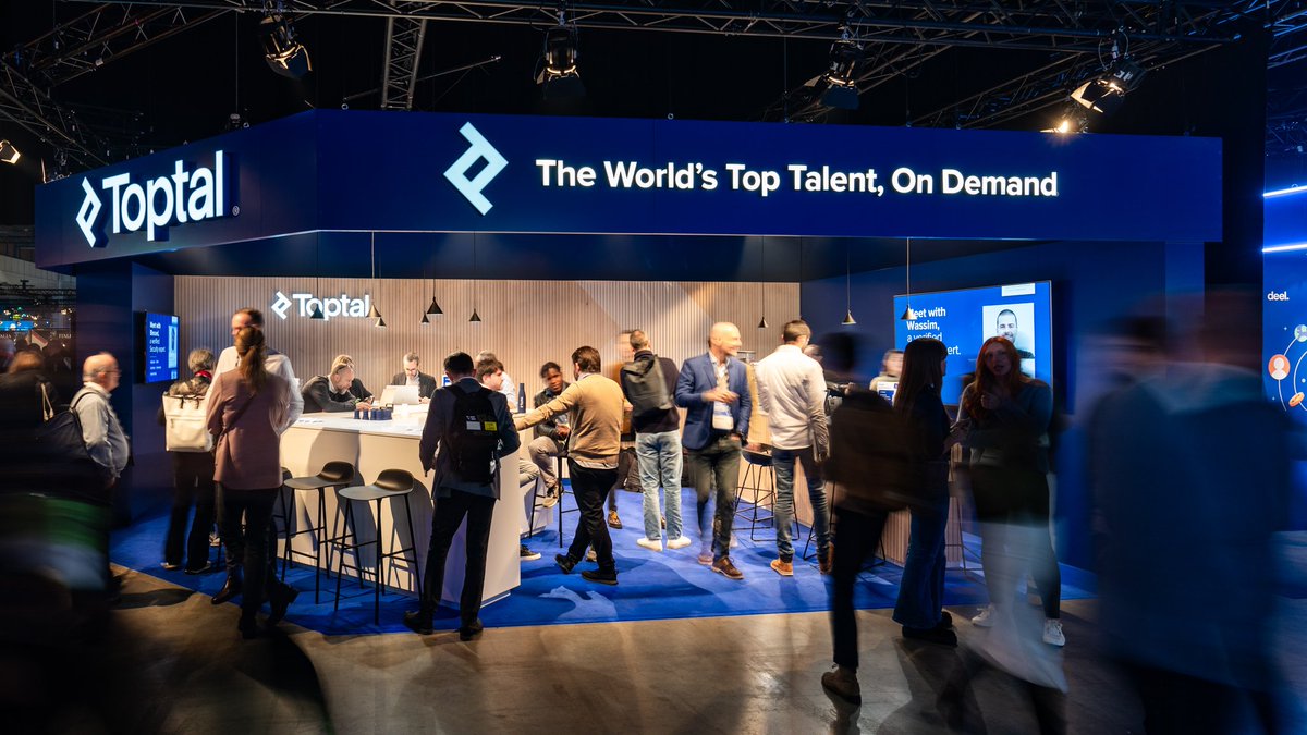 toptal's tweet photo. Day 1 at @SlushHQ and the event was buzzing. @adriangs86 hosted a panel with @msft4startups CTO Jamie De Mora and Toptal Data &amp; AI Partner Wassim Seifeddine. We also met with @Airbus and innovative startups to discuss the growing need to find and develop #AI talent. #Slush2023 https://t.co/DSmdVgNqc5