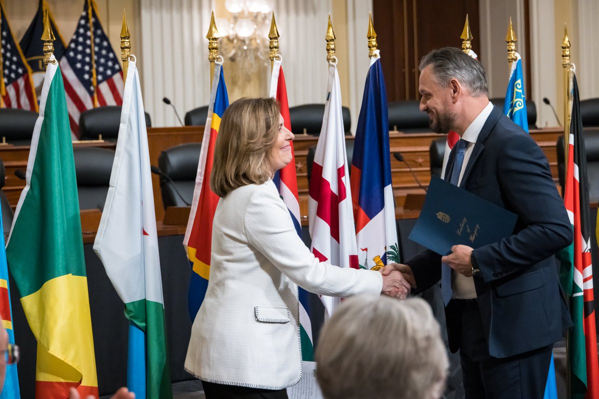 ValerieHuber20's tweet photo. I am thankful for the impactful words of the Hungarian Ambassador to the U.S., @_SzabolcsTakacs, as he spoke at the #GCD2023 Commemoration. “Families and children are the most basic cornerstones of our society and without upholding their rights, no nation can flow.” https://t.co/qHuUWGFc2X