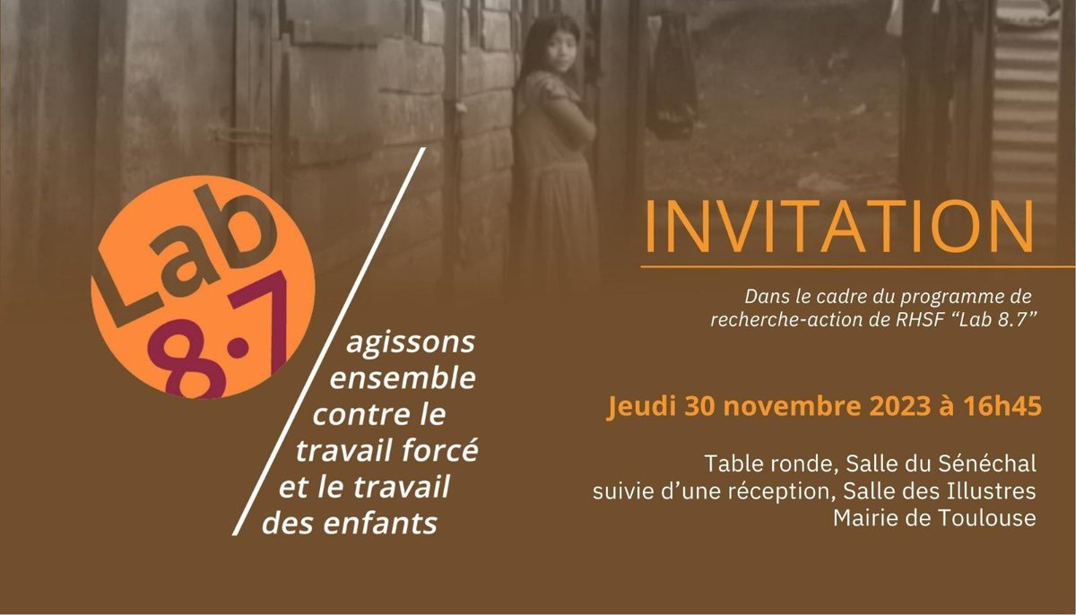 Merci <a href="/RHSF2/">Ressources Humaines Sans Frontières</a> pour ce colloque à <a href="/Toulouse/">Toulouse - Mairie et Métropole 🎄</a> sur Objectif 8.7 de lutte contre le travail des enfants. Heureux de partager notre espérance commune: une #Directive #UE #DevoirDeVigilance à la hauteur de ce grand combat humaniste. 
<a href="/socialistesAN/">Députés Socialistes et apparentés</a> <a href="/DSFEurope/">Eurodéputé-e-s FR S&D 🐝</a> <a href="/ECCJorg/">European Coalition for Corporate Justice</a>