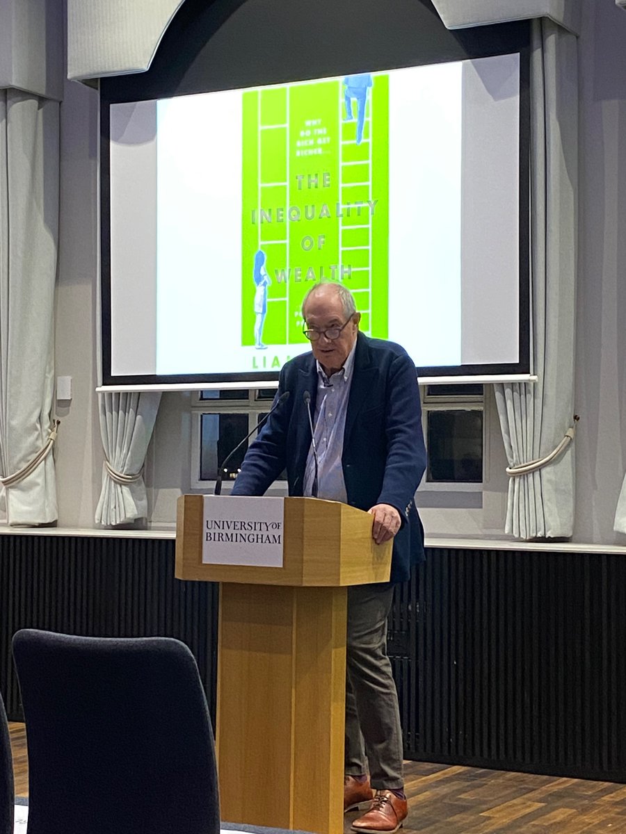 BhamPolicy's tweet image. It’s great to be at the public lecture by @unibirmingham Honorary Professor @liambyrnemp on “The Inequality of Wealth. Why it Matters and How to Fix it” at The Exchange, with @williamnhutton from @AcadSocSciences.