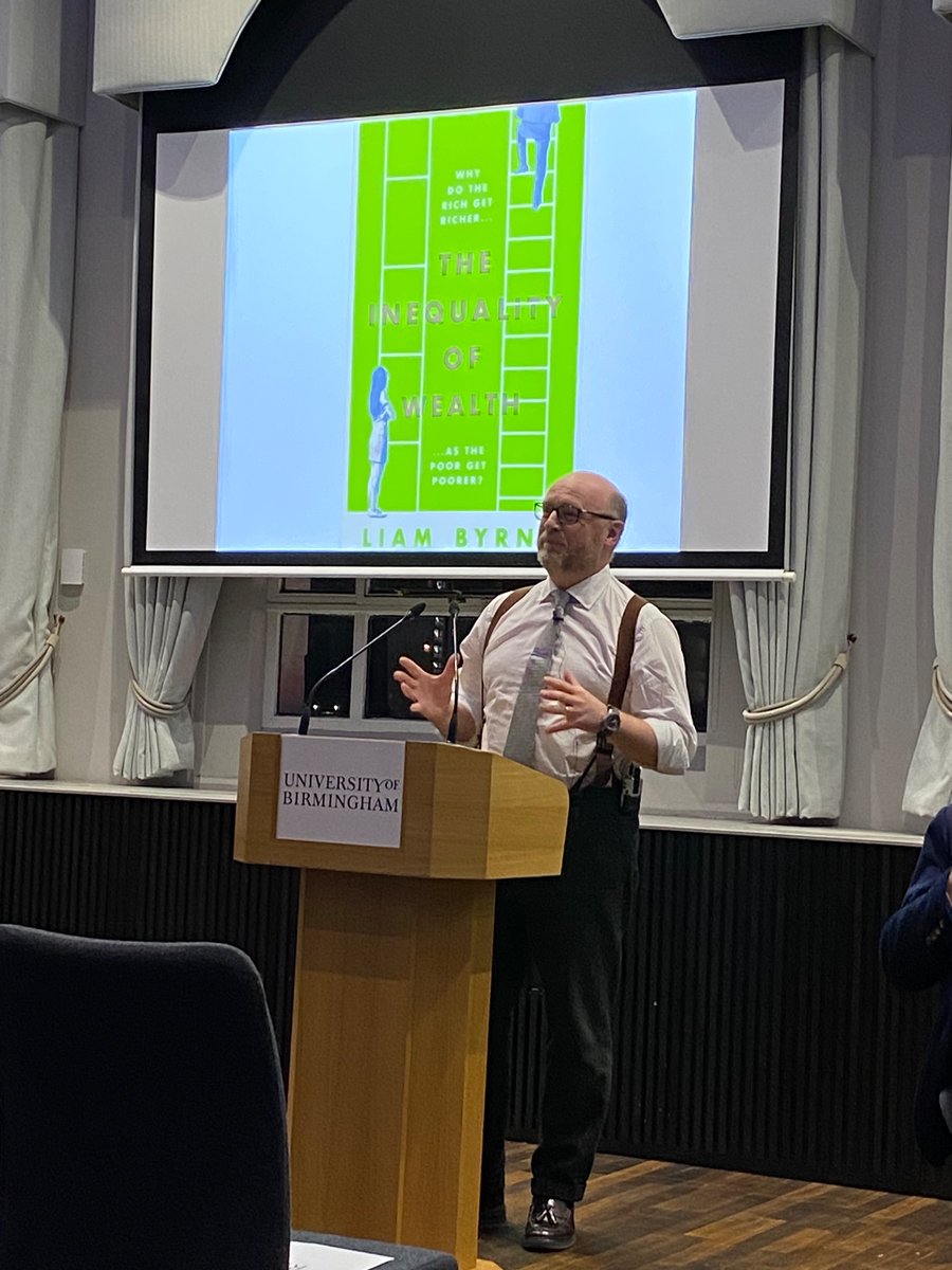 BhamPolicy's tweet image. It’s great to be at the public lecture by @unibirmingham Honorary Professor @liambyrnemp on “The Inequality of Wealth. Why it Matters and How to Fix it” at The Exchange, with @williamnhutton from @AcadSocSciences.