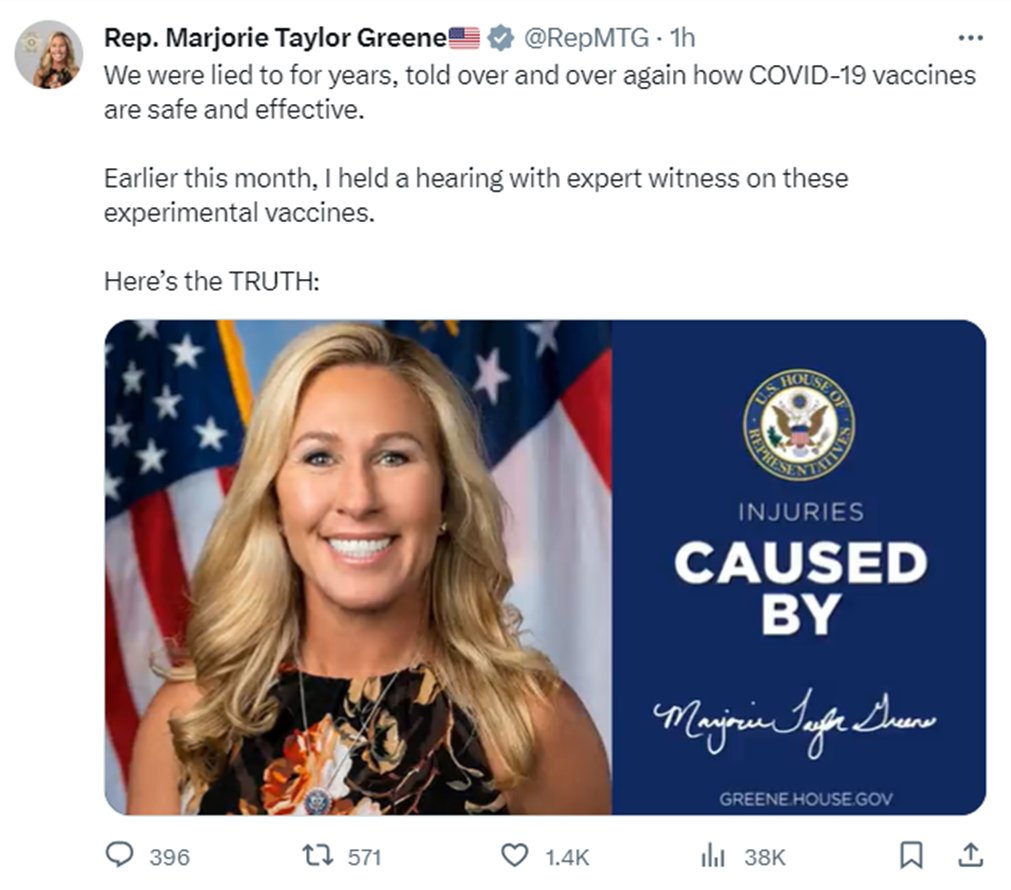 CynthiaWhaley19's tweet photo. @RepMTG How many countless Injuries Caused by Marjorie Taylor Greene? https://t.co/lnPI8RRibf