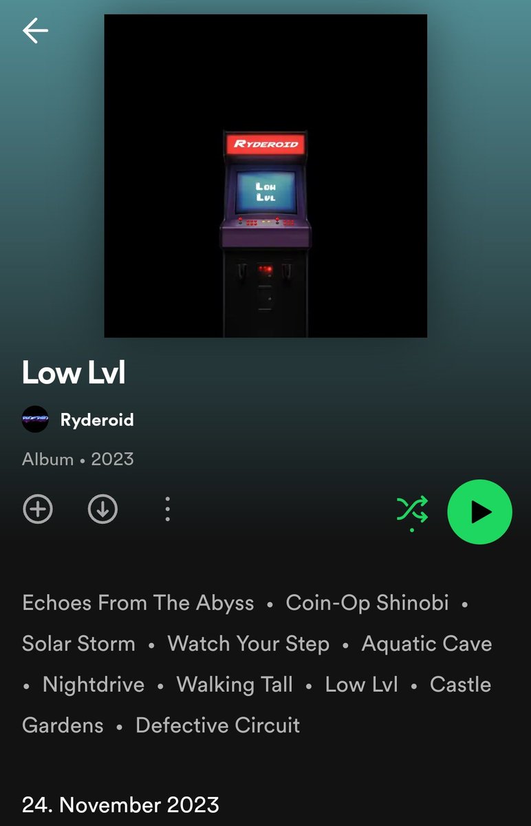 ryderoid's tweet photo. New album "Low Lvl" now available on spotify! Check it out and add it to your playlist! 👾🎶

#chiptune #synthwave #videogamesmusic #electronicmusic #cyberpunk #videogames https://t.co/UKRrsfn66s