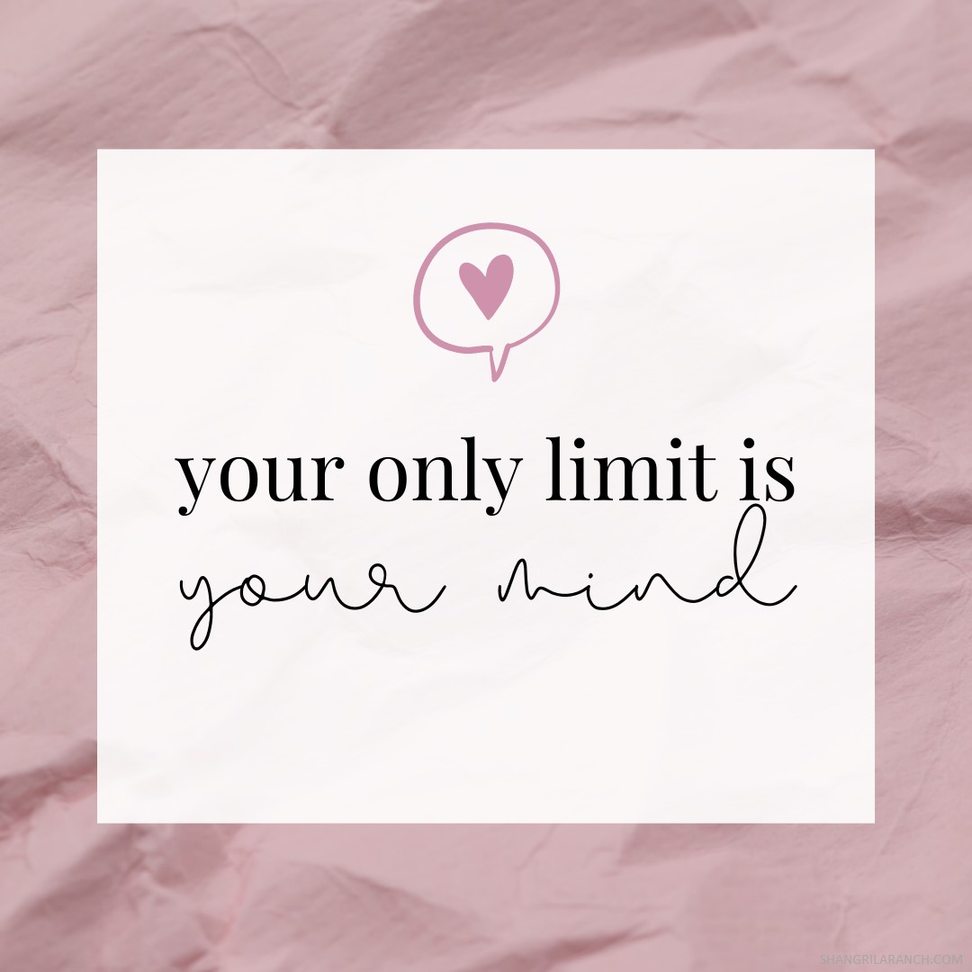 Mind over matter, always! Your brain is both your best friend and biggest foe. Free your thoughts, and watch how limitless you become! 🧠✨ #MindIsTheLimit #BeLimitless 😎 shangrilaranch.com