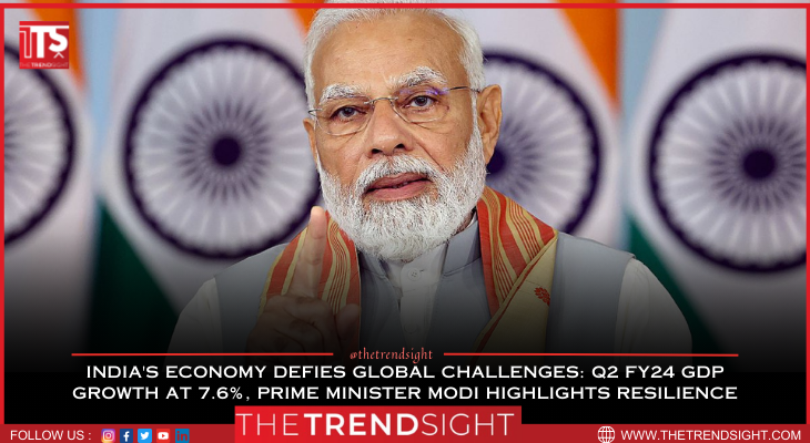 thetrendsight's tweet photo. India's Q2 FY24 GDP grew at a robust 7.6%, defying global challenges. PM Modi highlights economic resilience. Key factors include exceeding RBI estimates, sectoral contributions, and mixed trends in spending.

https://t.co/F22xLLW1LZ

#india #tts #economy #resiliência https://t.co/IgYqY1Arcw