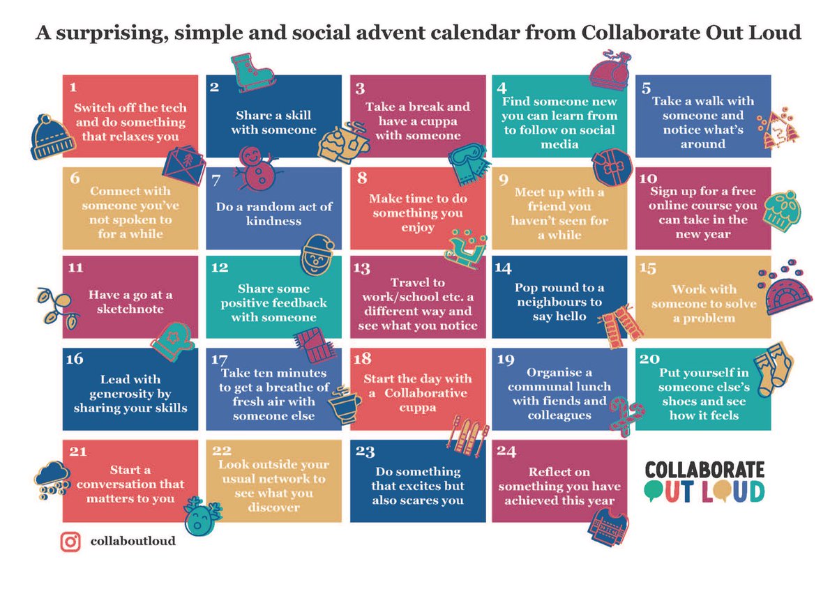 Excited that tomorrow is December and it’s time for the #collaboutloud advent calendar to begin