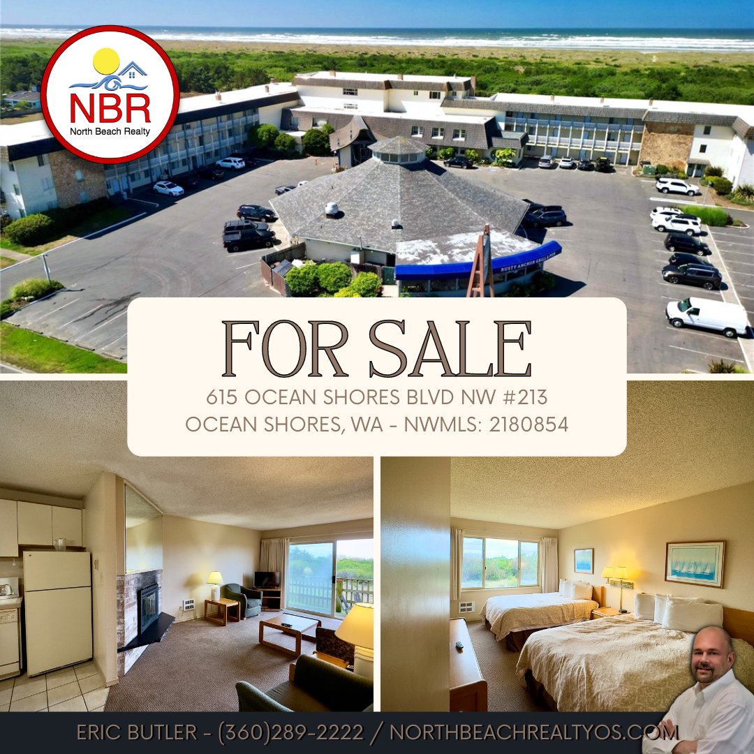 #ForSale #NewListing 📍615 Ocean Shores Blvd NW #213 - NWMLS: 2180854 $45k - Not Full Time Ownership #Vacation #Getaway #NightlyRental #IncomeProperty #NBROS #OceanShoresWA #PolynesianResort #SeattleRealEstate #Seabrookwa #OyhutBay