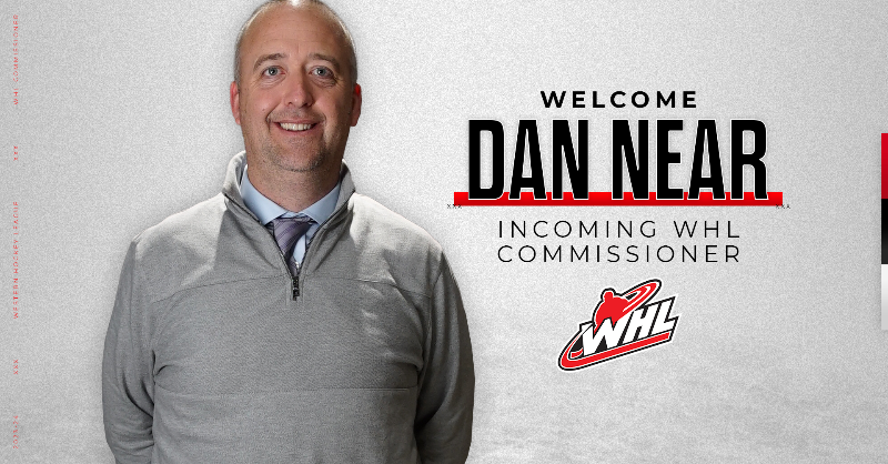 TheWHL's tweet photo. adidas executive Dan Near has been named incoming WHL Commissioner. Near's tenure will begin on January 1, 2024.