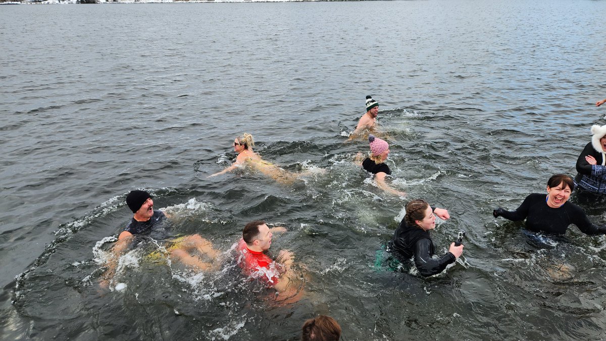 WeirErnie's tweet photo. 3rd annual #CRACC polar bear dip at Octagon Pond. This year we were joined by Service Canada #GCWCC #EastCoastKindness #CRAGives @UnitedWayNL https://t.co/LQ8iTVSSNN