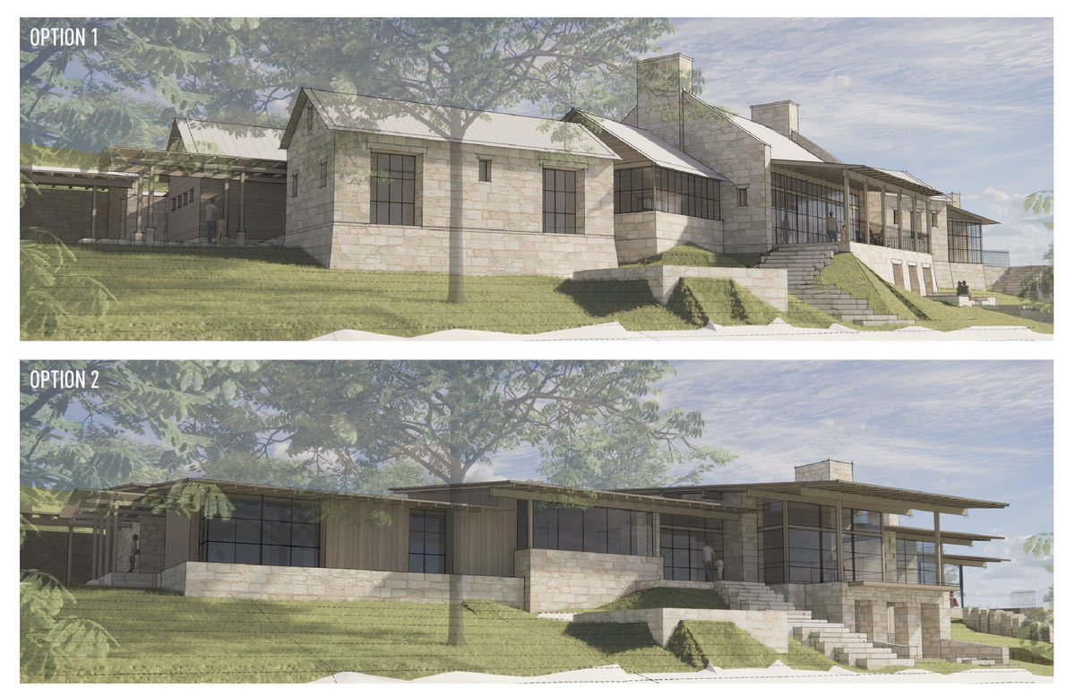 Southern_Arch's tweet image. Contrasting preliminary options for a ranch in the Texas Hill Country, which do you prefer?
For Garwood Architecture #architecture #regionalarchitecture #localarchitecture #centraltexas #texashillcountry #southernarchitecture #southernarchitecturepllc #texasarchitecture