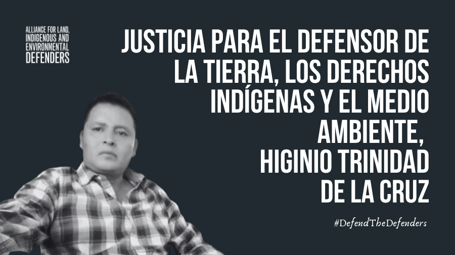 The killing of Higinio Trinidad must not be met w/ impunity. Ensuring the safety of his community, colleagues, &amp; fellow defenders worldwide is paramount. Our thoughts are with his family and community; our call is for justice &amp; the protection of defenders. #JusticeForHiginio
