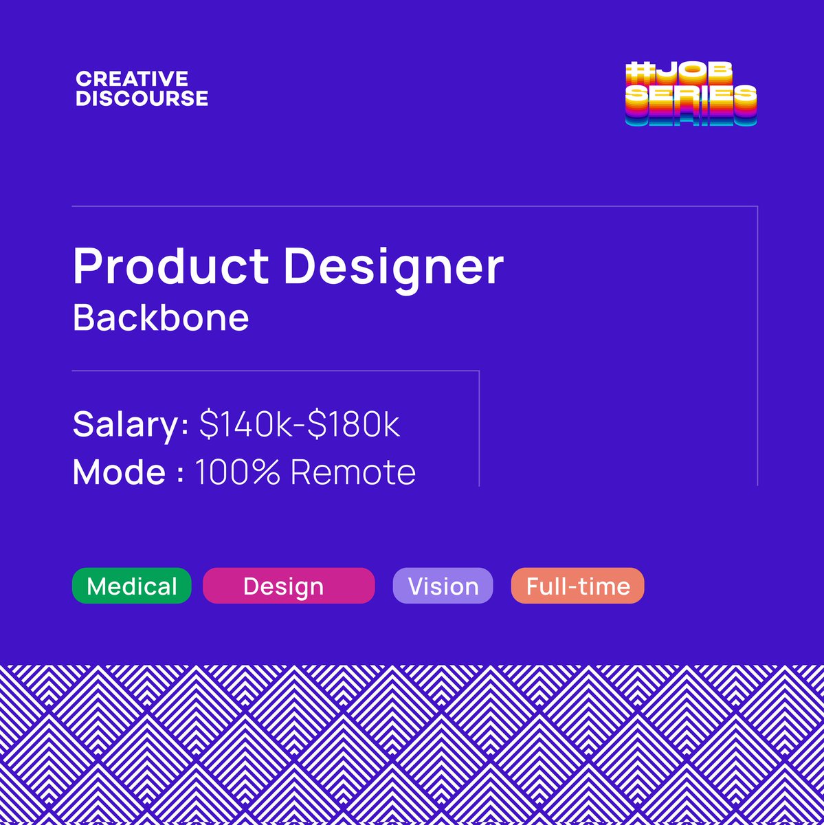 CrDiscourse's tweet photo. 🎉 Job Series

"BACKBONE" is hiring, A Product Designer. 

⏰ Remote 

Apply : https://t.co/PCMCOWRe3L

#TechisHiring #jobvacancy #creativediscourse #crdiscourse https://t.co/QIWexGsCKh