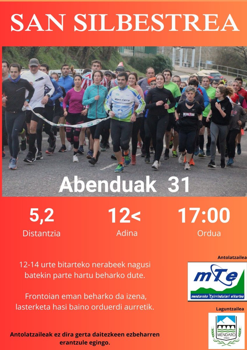 Mendaroko Txi. Elk. (@mendaro_txi_elk) on Twitter photo Aurten #HaurKrosa eta #SanSilbestrea bueltan dira #Mendaro -n. Apuntatu datak eta animatu zaitezte!!!!
<a href="/mendaroko_udala/">Mendaroko Udala</a> Aurten #HaurKrosa eta #SanSilbestrea bueltan dira #Mendaro -n. Apuntatu datak eta animatu zaitezte!!!!
<a href="/mendaroko_udala/">Mendaroko Udala</a>