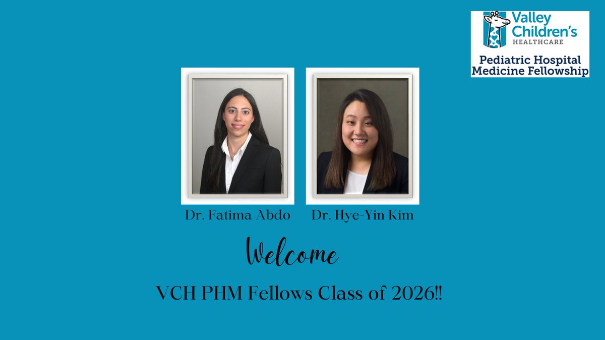 We are so delighted to welcome  our newest fellows to the <a href="/CareForKids/">Valley Children's</a> and @vch_phmfellows family!! <a href="/PHMFellowships/">PHM Fellowships</a>
