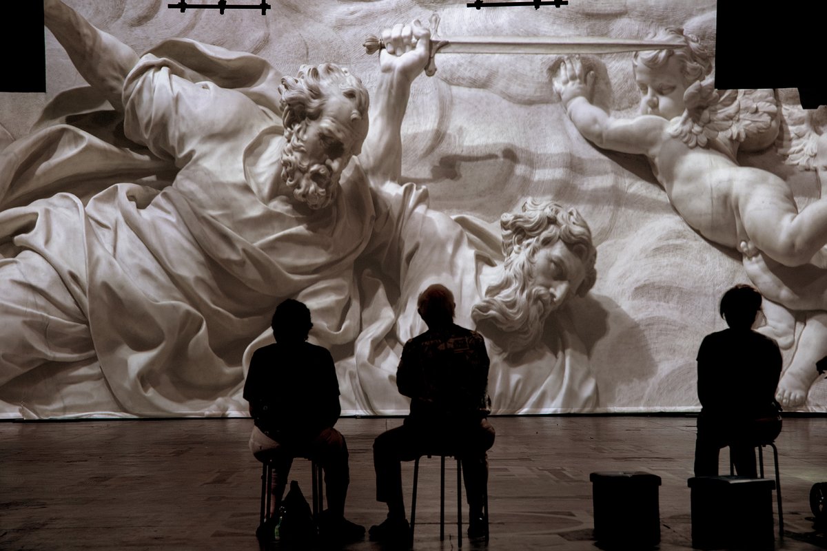 Front_Pictures's tweet photo. The key focus of our team was an Immersive Zone which featured 360-degree projections enveloping walls, ceiling, and floor. To digitally re-create The Vatican art, we employed advanced technologies like photogrammetry, high-resolution photography, and AI image enhancement. https://t.co/NDtUgoYMXO