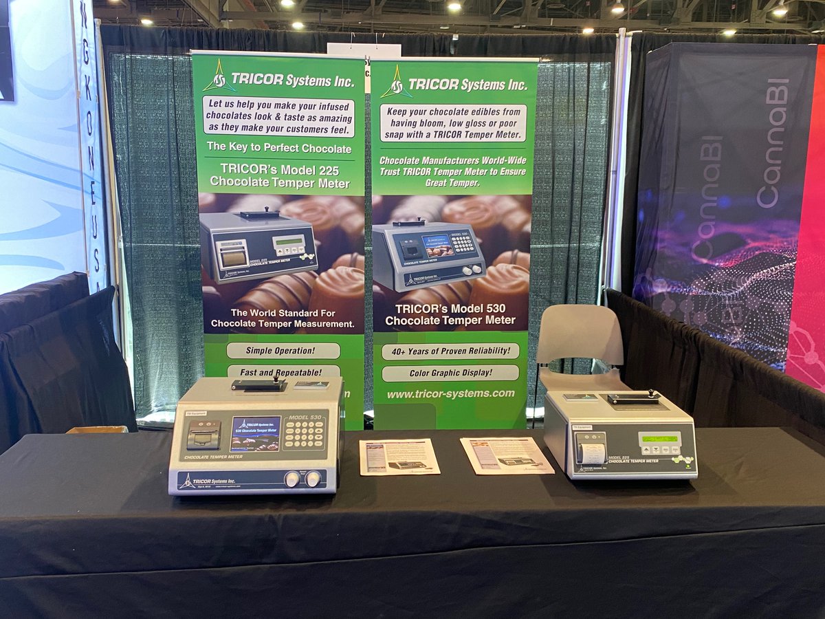 tricorsystems's tweet photo. Looking forward to day two at #mjbizcon Stop by and learn about Our Cocolate Temper Meters! https://t.co/3TixxX1utE