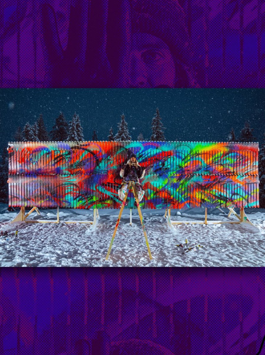 This is why <a href="/armadaskis/">ARMADA</a> is the Sickest! 
You can ski these pieces of art and hang em on the wall when you’re done - Such a rad project armadaskis.com/en-us/madsteez…