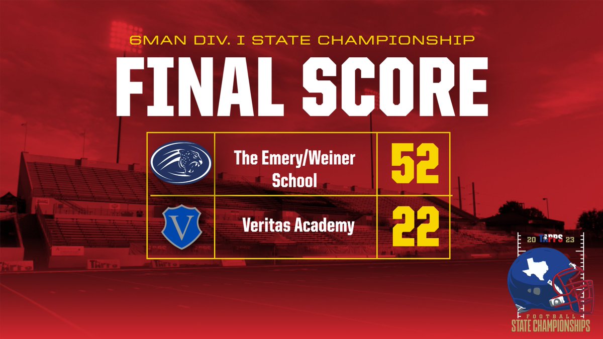 6-Man Division I State Championship Final Score Update: