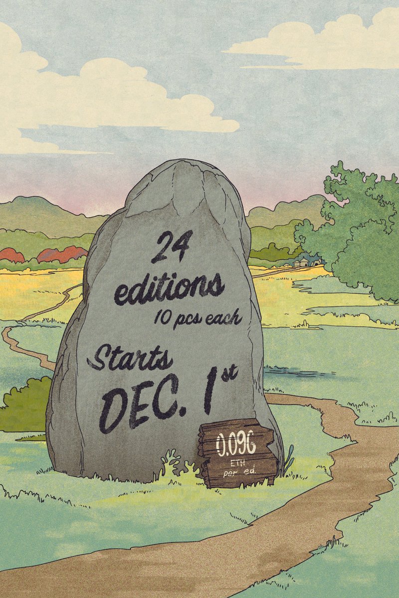 Get ready for Pepecember! 
Our  ̶e̶p̶i̶c̶ annual 2023 RETROSPEPECTIVE collab with <a href="/MannayWorld/">Mannay 🌹</a>  starts TOMORROW, Dec 1st  
11:00pm UTC 
(6:00pm EST) 
(3:00pm PST) 
Here is a little thread to remind you about about the drop (date, prices, mechanics).  🧵(1/4)