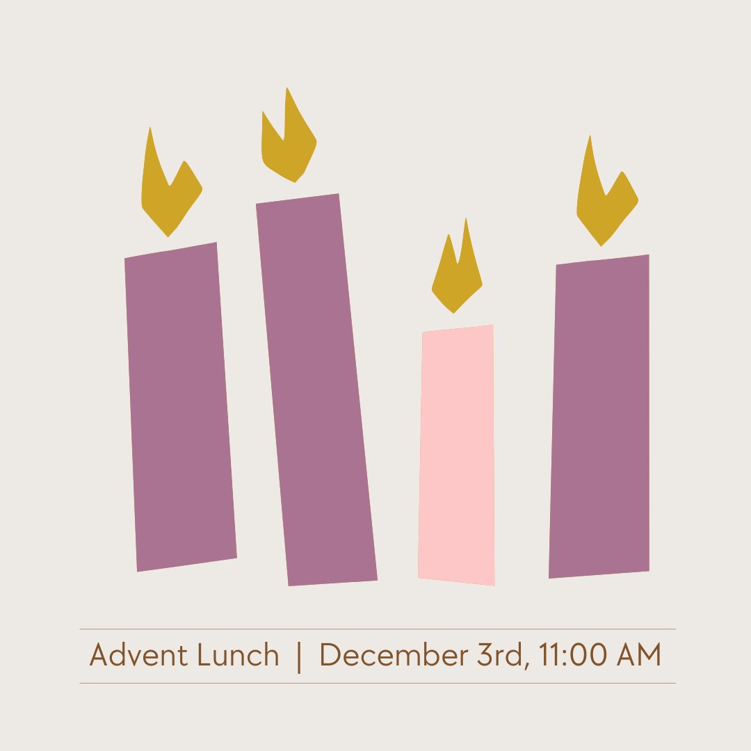 IH_Church's tweet photo. We have an Advent lunch on Sunday! Come make an Advent wreath and enjoy a lunch by Creations by Melody. GF and vegetarian options available by request. Kids and teens will get some Advent goodies. It's going to be a blast! https://t.co/gYeqtLB8I7