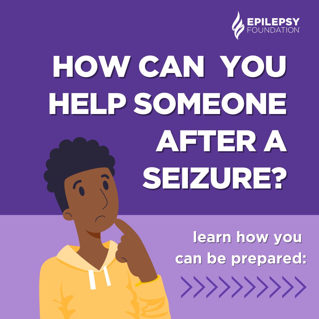 EpilepsyFdn's tweet image. Knowing how to help after a seizure is crucial to providing proper Seizure First Aid and might even help make seizures seem less scary and life more predictable. Learn how to help someone after a seizure: bit.ly/3Gn41Jy