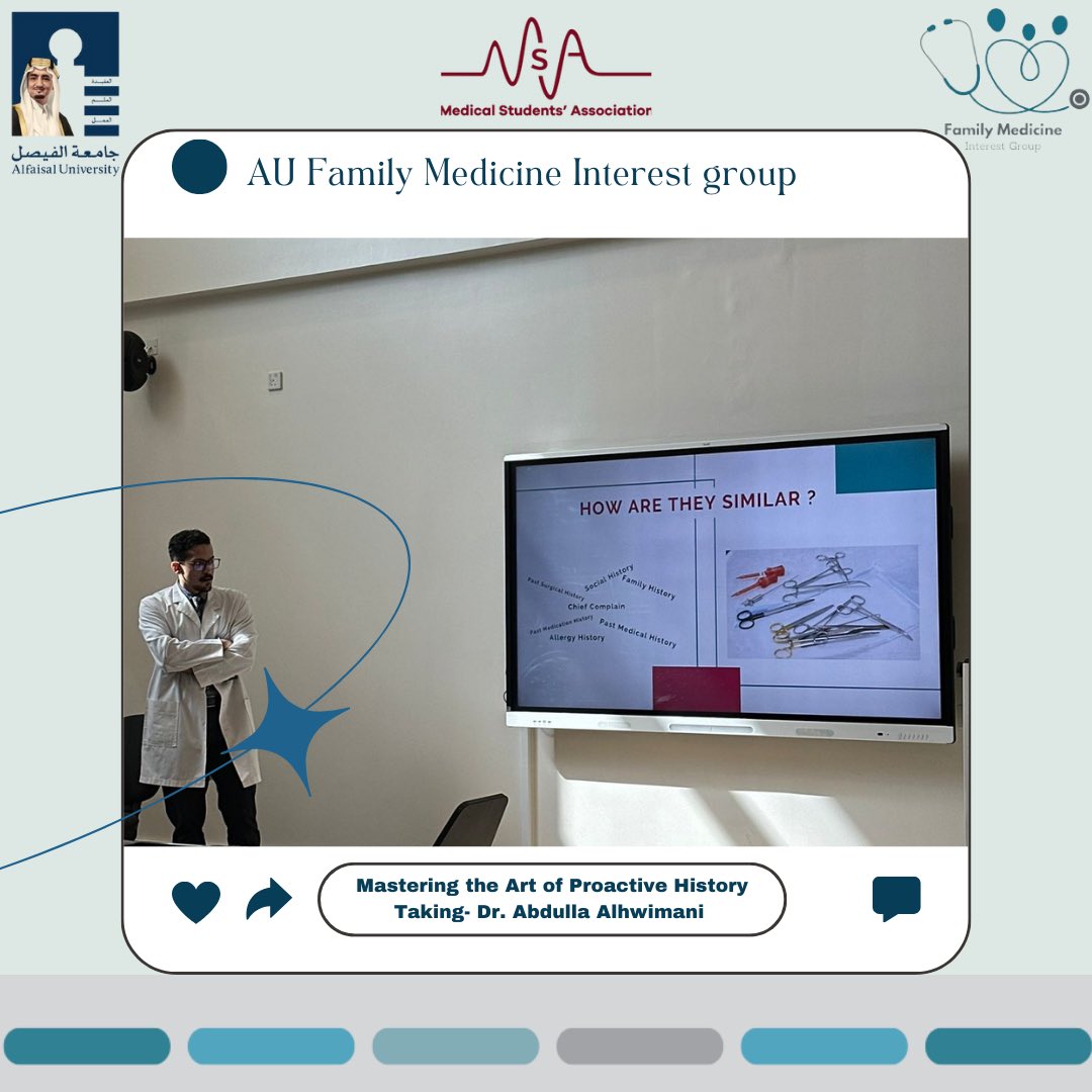 fmig_au's tweet photo. "Today's talk on 'Mastering the Art of Proactive History Taking' was a knowledge-packed journey! 
From unraveling patient stories to the dynamic blend of compassion and expertise, every moment was a highlight.Grateful for the enriching discussion!✨🤩 https://t.co/dpfRnun3JY