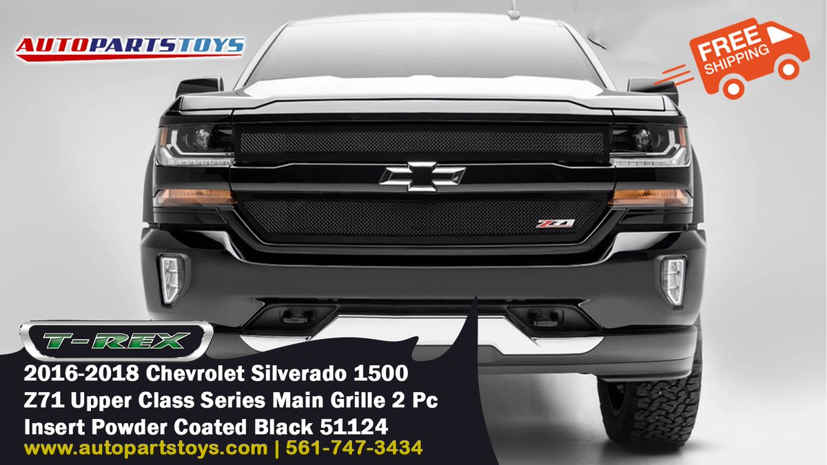 autopartstoys's tweet image. Don't settle for anything less than the best. Upgrade your Silverado today with the T-Rex Upper Class Series Main Grille 2 Pc Insert Powder Coated Black 51124.
#trexgrilles #chevy #silverado #z71 #upperclassseries #grille #insert #powdercoated #black #madeinusa
