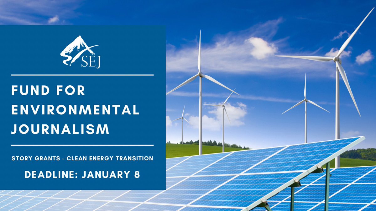 Members of SEJ, <a href="/aaja/">Asian American Journalists Association est. 1981</a>, <a href="/najournalists/">najournalists</a>, <a href="/MVJNetwork/">Military Veterans in Journalism</a>, @nabj, @nahj, <a href="/nlgja/">NLGJA: The Association of LGBTQ+ Journalists</a>, <a href="/sajahq/">South Asian Journalists Association</a>, <a href="/uproot_project/">Uproot Project</a>, and <a href="/TransJA/">Trans Journalists Association</a> can enter the #FundForEnvironmentalJournalism grant contest on the U.S. clean energy transition for FREE! Start here: sej.org/initiatives/fe…