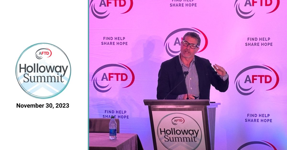 The AFTD (@aftdhope) on Twitter photo Scott Small of <a href="/Columbia/">Columbia University</a> is talking about how emerging science can inform clinical trial biomarker development during today's afternoon session at the 2023 Holloway Summit. Scott Small of <a href="/Columbia/">Columbia University</a> is talking about how emerging science can inform clinical trial biomarker development during today's afternoon session at the 2023 Holloway Summit.