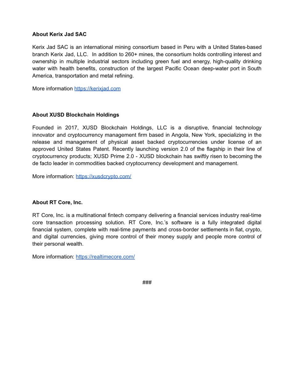 XUSD Blockchain Holdings tweet media