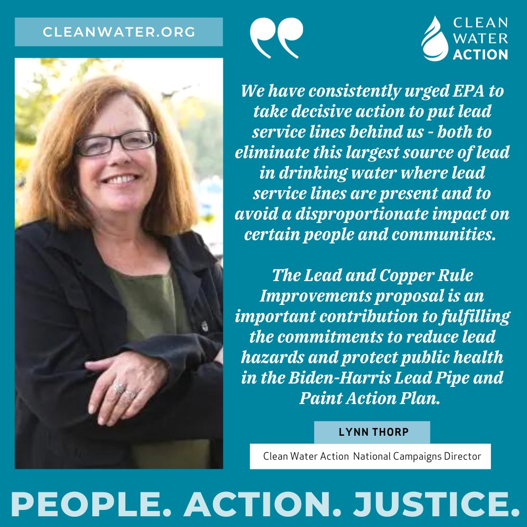 cleanh2ofund's tweet photo. Clean Water Action and Clean Water Fund welcome progress on reduced lead risks in drinking water!

An EPA Proposal today includes replacement of all lead service lines in drinking water systems.

#GetTheLeadOut #SDWA @EPAwater https://t.co/PjMnDyANy4
