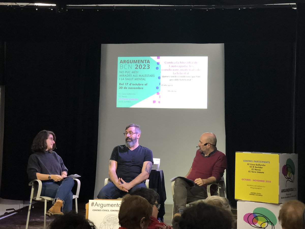 laurallobet_R's tweet photo. Sempre és un plaer escoltar en @RamonNogueras . Avui, al cicle #ArgumentaBCN del @CCTorreLlobeta, amb David Massanes.
En una societat plena de Mr. Wonderful i pensament màgic, cal recordar que el context i la comunitat afecten més la nostra conducta que les nostres etiquetes. https://t.co/4YGOcXXvxG