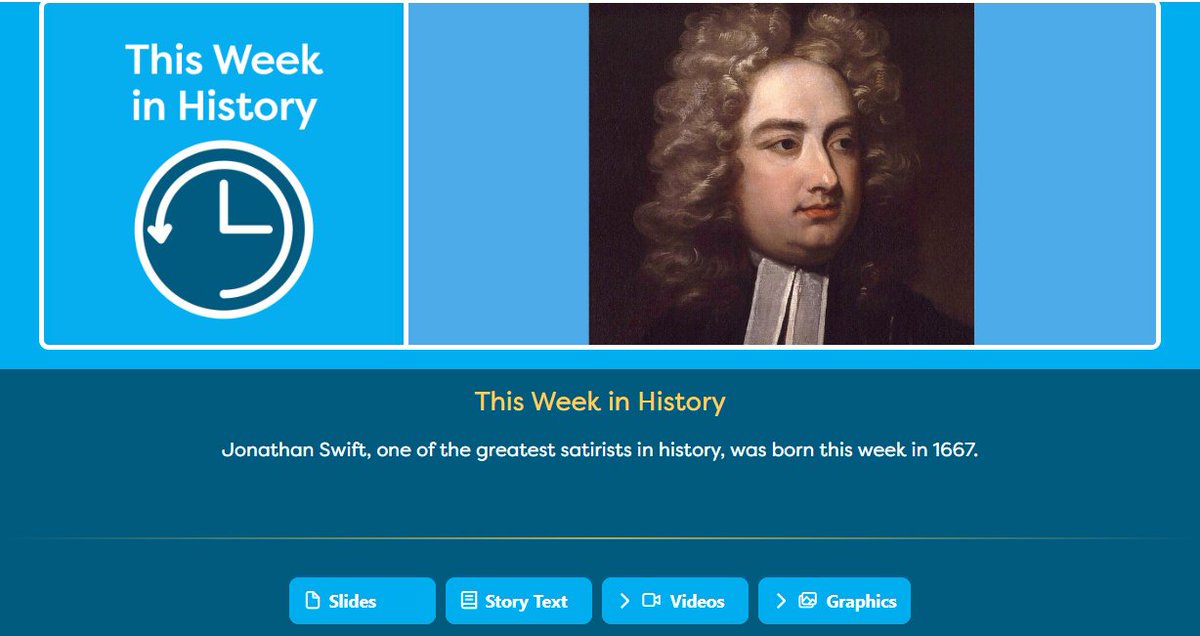 Swift, who is known for his satirical writing, as well as his poetry and essays, was born on November 30, 1667. #ThisWeekinHistory explores his life and accomplishments.