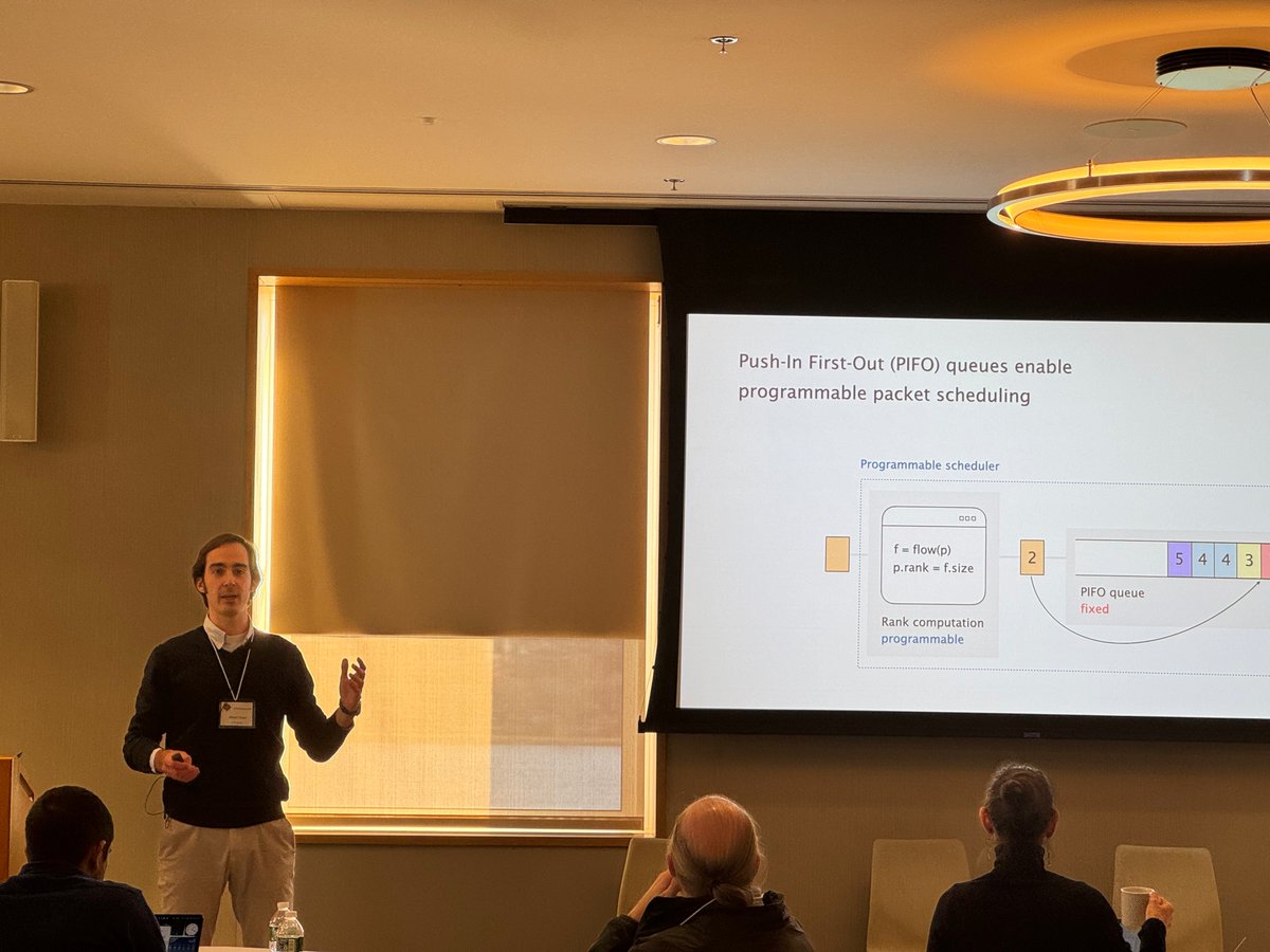 Had a blast presenting QVISOR at #HotNets23 🚀 First time at HotNets and MIT, and it was phenomenal. Top-notch format, and incredible audience—such a fantastic experience! 🙌🙌 Thanks much to the organizers! You can check out the slides of my talk here: nsg.ee.ethz.ch/files/public/s…