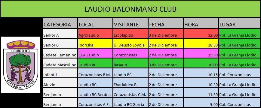 Cartelera para el finde del 2 y 3 de Diciembre