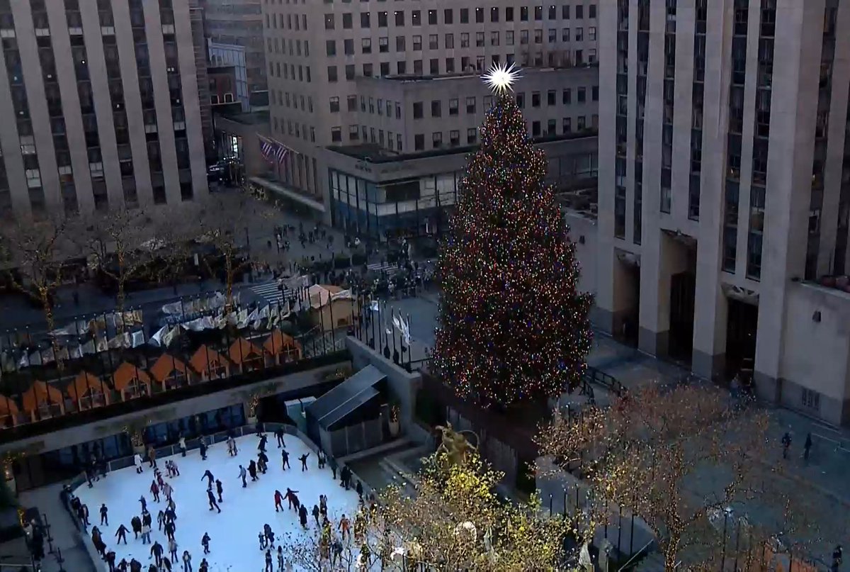 The Rockefeller Plaza Christmas Tree: Day 1