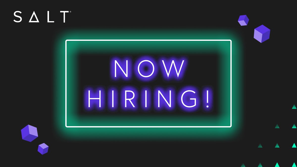 Are you a Compliance Officer who lives in or near Las Vegas, Nevada? If so, SALT wants you! Apply here: boards.greenhouse.io/saltlending/jo…

#nowhiring #compliance #licensing #crypto #careers #Nevada #nevadajobs