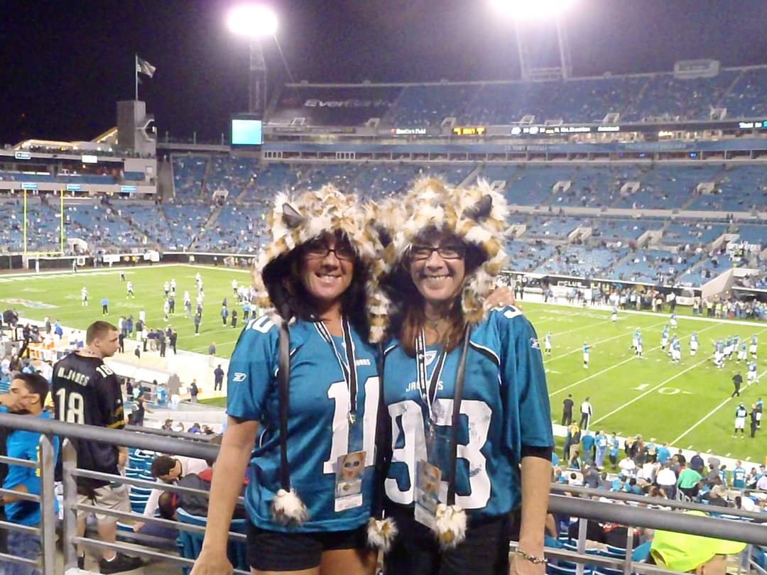 Me and my sis, the last time the Jaguars played Monday Night Football!!