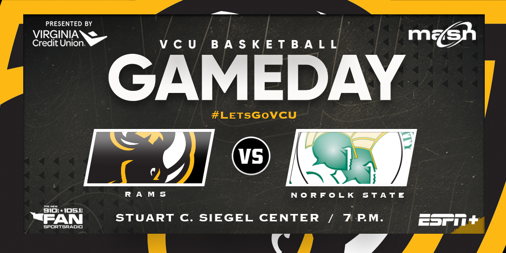 WE'RE BACK!
🆚 Norfolk State
📍 Siegel Center
⏰ Norfolk State
📺 shorturl.at/elpwL
🔊 shorturl.at/eST67
📊 shorturl.at/rxDGV
🎟️ shorturl.at/chCZ5

#LetsGoVCU