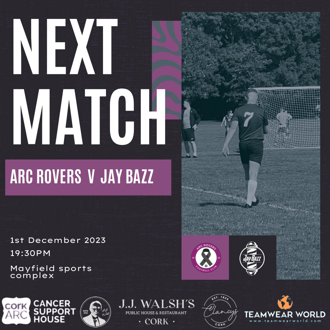 ArcRovers's tweet photo. Arc play under Friday Night Lights this week as we visit @JaybazzFC in Mayfield tomorrow night. Please get out and support #UpTheArc ⚫️🟣 https://t.co/1u4jWLSd0K