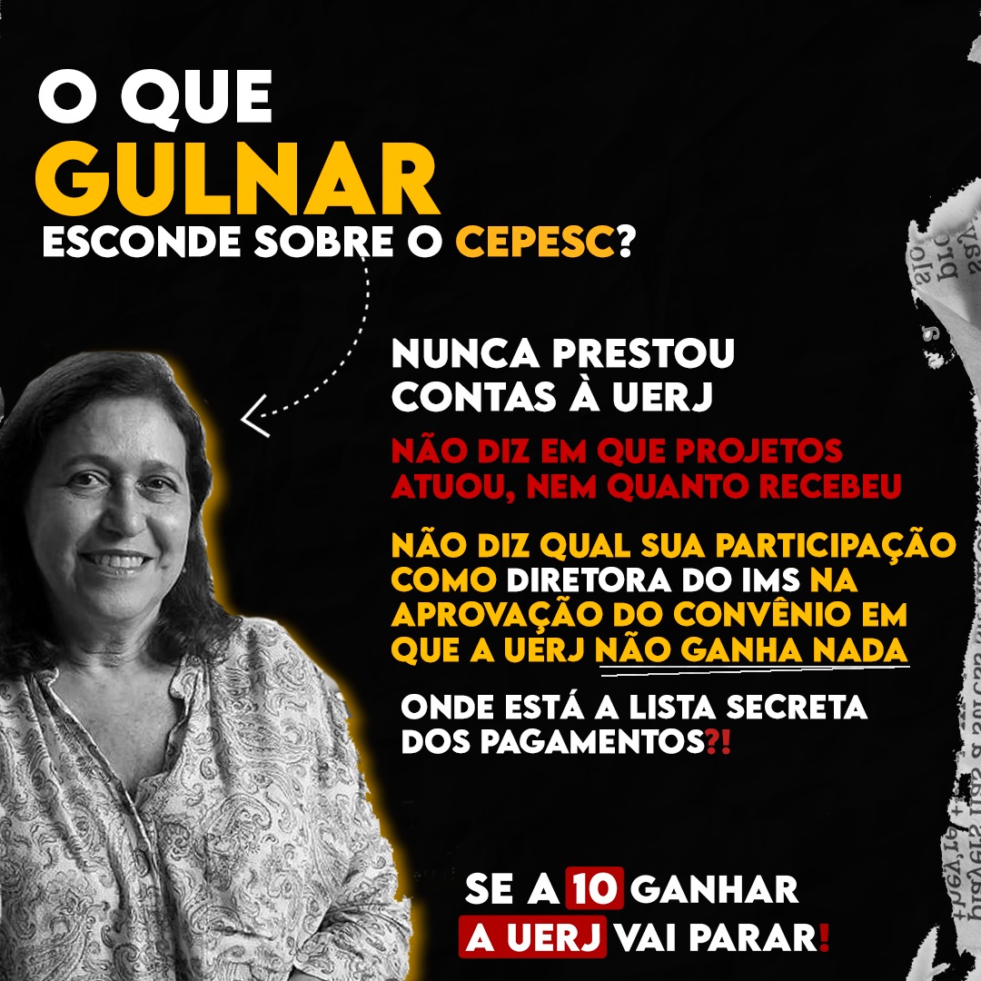 RodrigoBru25208's tweet photo. Candidata da chapa 10 nunca pretou contas à @UERJ_oficial https://t.co/WkdfqeppHE