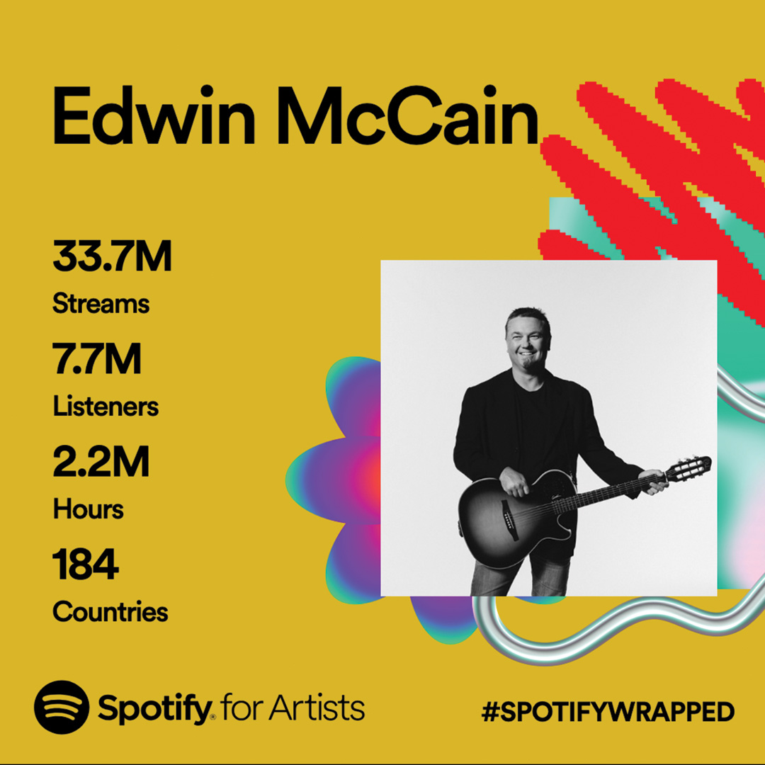 This year has been incredible, all thanks to you. Grateful for every single one of you who listened and shared the journey with me! @spotify #edwinmccain