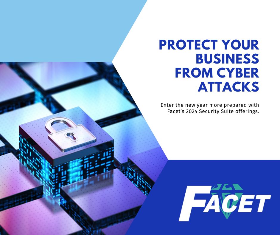 FacetTechInc's tweet image. Is enhanced cybersecurity in your business&apos;s plans for 2024? Facet&apos;s 2024 Security Suite offers options for every business to ensure your hard work is protected from cyber threats and attacks. 🔐  Learn more at facettech.com!