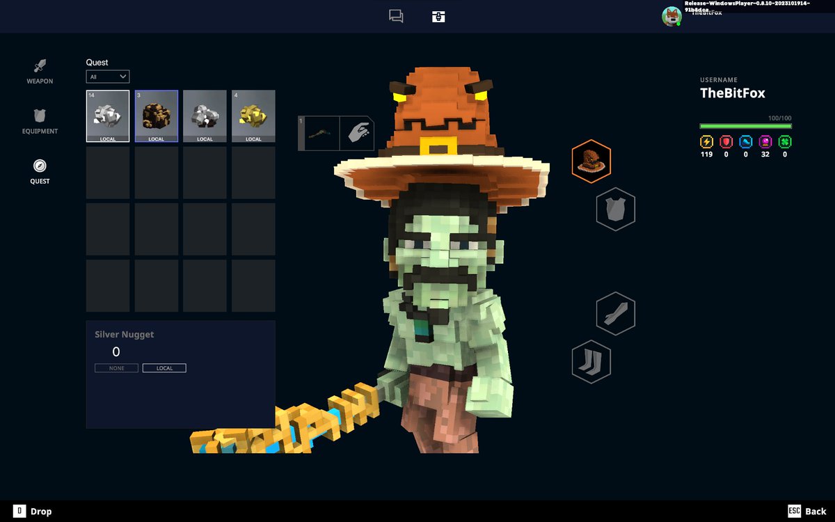 the_bit_fox's tweet photo. New personal highscore for gold nuggets! 4 gold nuggets... #AlphaMiningSeason #themistymountain #LFM @Pickaxe_Master #TheSandbox @TheSandboxGame #PickaxeMaster #SAND #Sandfam #MiningGame https://t.co/UOOKCMZ5jT