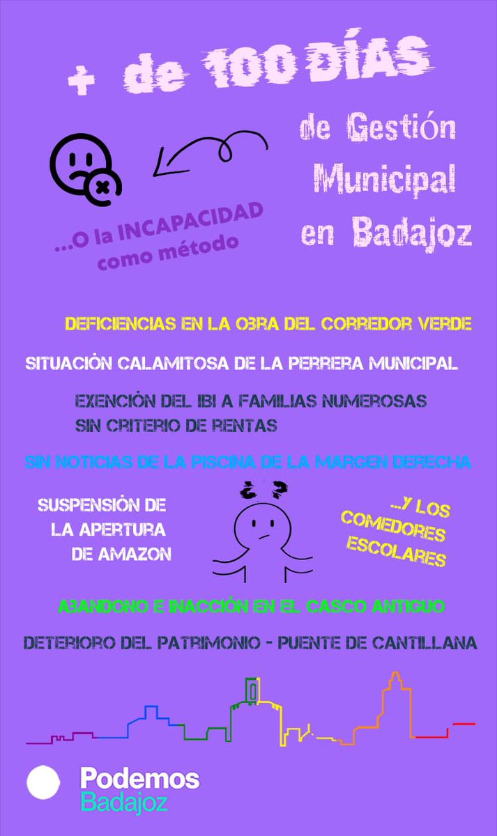 El <a href="/ppbadajozlocal/">Partido Popular Badajoz Capital</a> ha dejado de reclamar la piscina de la margen derecha en cuanto han comenzado a gobernar en la <a href="/Junta_Ex/">Junta de Extremadura</a> 

Y así suma y sigue ⤵️