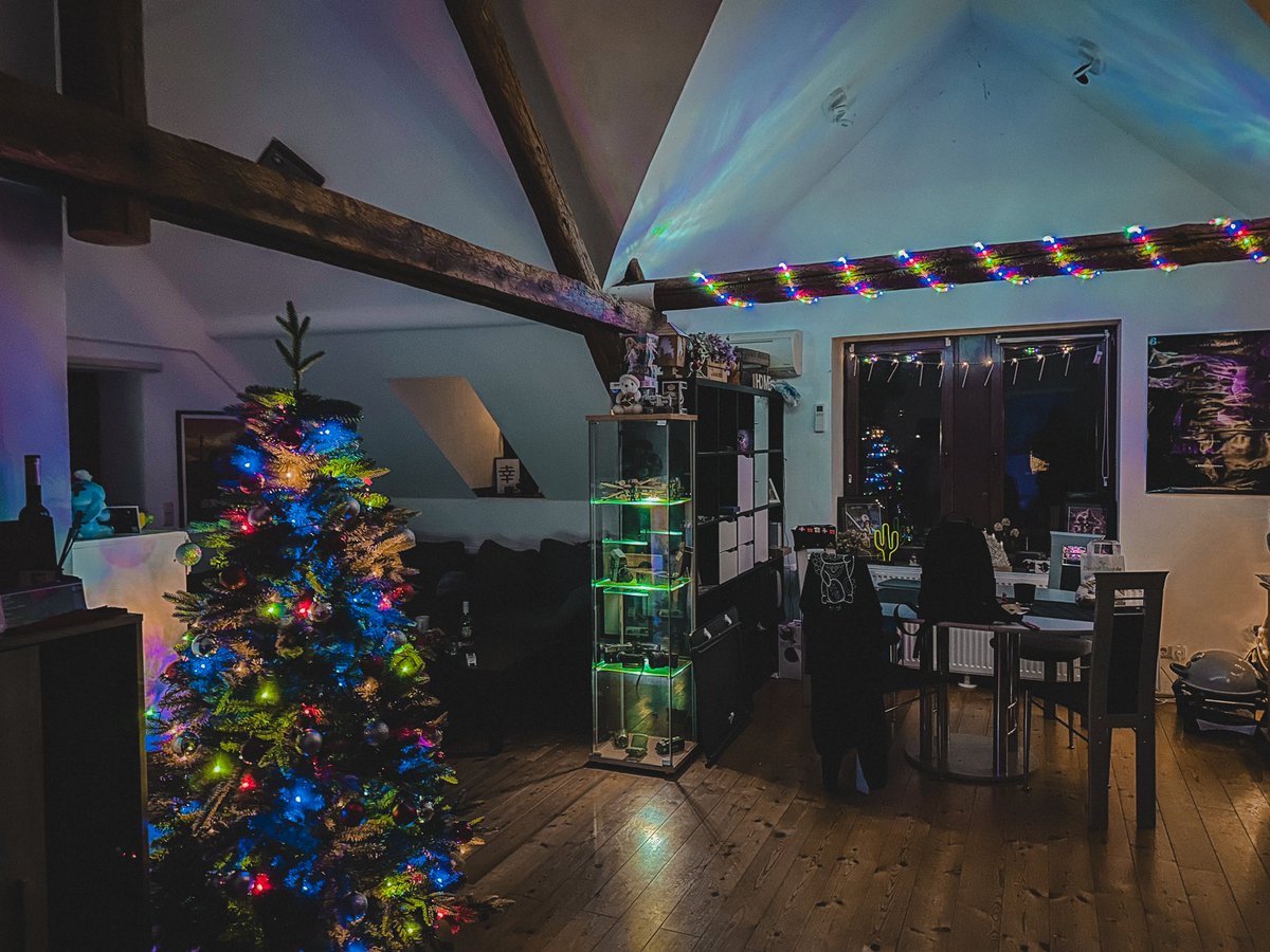 Das erste mal ein eigener Weihnachtsbaum. Das macht mich gerade so glücklich. Ich bin echt froh @HerrFliege_real als Mitbewohner zu haben